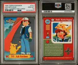 1999 Topps Pokemon Ash Ketchum Ser. 1 PSA 10 POPULATION 21!!! - Image 2