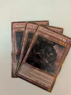YUGIOH 3X CAGNIA, MALEBRANCHE OF THE BURNING ABYSS PGL3-EN051 1ST GOLD NM - Image 1