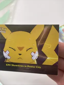 2000 Topps Pokemon TV #EP5 Showdown in Pewter City (B) Silver Foil - Image 3