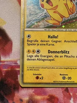 Pikachu World Collection 2010 Pokemon Japanese Promo Holo - German Print Swirl - Image 5