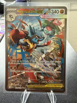 Pokemon Mega Lucario EX SIR 179/132 NM Mega Evolutions Lucario Full Art - Image 1