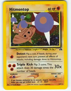 Hitmontop - Holo - 3/75 Neo Discovery - WOTC - Pokemon TCG - 2000 - Image 1
