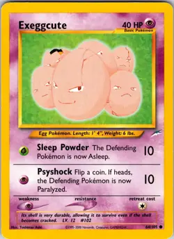 Exeggcute 064/105 Neo Destiny Pokemon NM Unlimited - Image 1