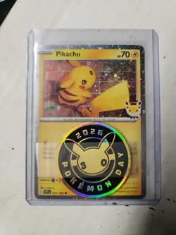 Pokemon TCG Pikachu Promo Card 051/162 Temporal Forces Holo Rare NM Condition - Image 1