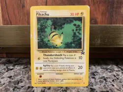Pokemon Pikachu Card 27 WOTC Black Star Promo Damaged - Image 1