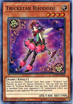 Trickstar Rhodode FLOD-EN008 Yu-Gi-Oh! Light Play 1st Edition - Image 1