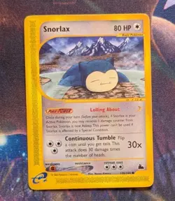 Pokemon TCG Snorlax Card 100/144 Non-Holo Skyridge 2003 LP LP+ Condition - Image 1
