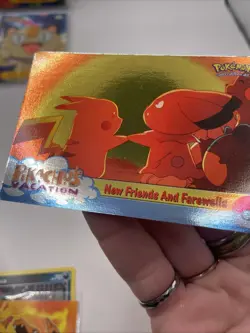 Pokemon Topps Movie card HOLO /Blue label/ no.59 "New Friends and Farewells" - Image 2