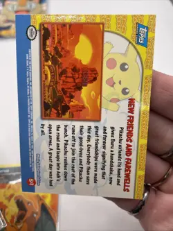 Pokemon Topps Movie card HOLO /Blue label/ no.59 "New Friends and Farewells" - Image 3