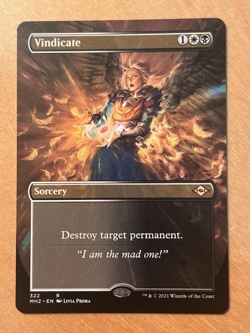 Magic the Gathering MTG Vindicate Borderless Modern Horizons 2 NM - Image 1