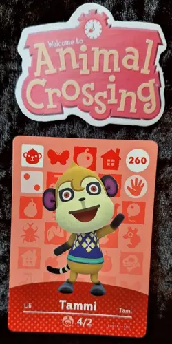 Animal Crossing Nintendo Amiibo Card Tammi #260 Card Stock Authentic - Image 1