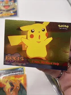 Topps Pokemon #53 C'Mon We Need Help, Raised Holo/Foil, Pikachu's Vacation, NM - Image 1