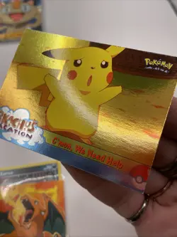Topps Pokemon #53 C'Mon We Need Help, Raised Holo/Foil, Pikachu's Vacation, NM - Image 2