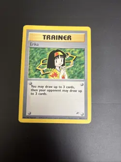 Erika 100/132 - Pokemon Gym Heroes Unlimited Rare Card WOTC - NM/LP Non Holo - Image 1