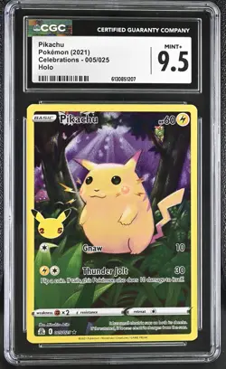Pokemon TCG GRADED 2021 Pikachu 005/025 Celebrations M+ 9.5 CGC ENG - Image 1