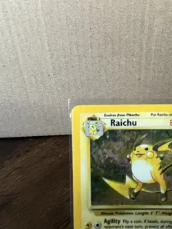 Pokemon Raichu Base Set Holo Rare 14/102 1999 Wizards Copyright 80 HP English - Image 2