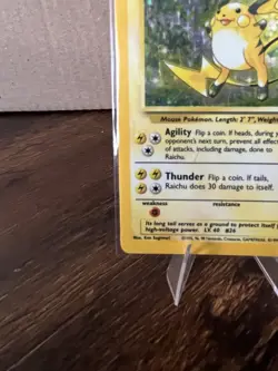 Pokemon Raichu Base Set Holo Rare 14/102 1999 Wizards Copyright 80 HP English - Image 5