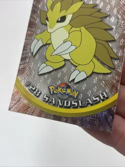 1999 Topps Pokemon Tv Animation #28 Sandslash Black Logo Foil Set Break - Image 2