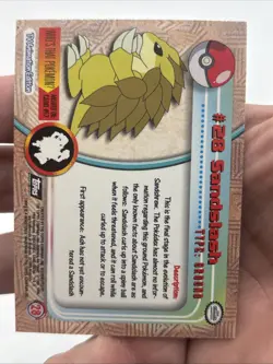 1999 Topps Pokemon Tv Animation #28 Sandslash Black Logo Foil Set Break - Image 4