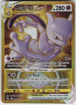Mewtwo VSTAR (86) (Secret) 086/078 Secret Rare Holo Pokemon GO NM - Image 1
