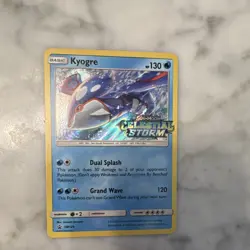 Pokemon Kyogre Sun & Moon Celestial Storm SM129 Prerelease Promo Holo - Image 1