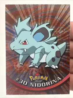 Topps Pokemon #30 Nidorina Black Logo Foil Holo LP Free Shipping! - Image 1