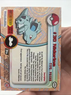 Topps Pokemon #30 Nidorina Black Logo Foil Holo LP Free Shipping! - Image 4