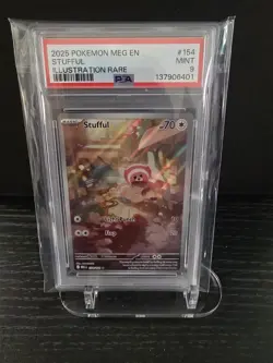 PSA 9 2025 POKEMON MEG EN-MEGA EVOLUTION | ILLUSTRATION RARE STUFFUL 154 - Image 1