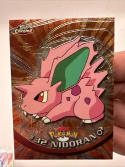 Pokemon Topps Chrome 2000 Nidoran (M) NM Topps Chrome - Image 1