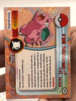 Pokemon Topps Chrome 2000 Nidoran (M) NM Topps Chrome - Image 2