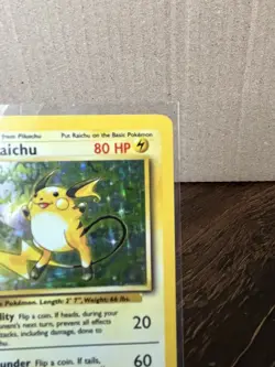 Pokemon Raichu 14/102 Base Set Holo Rare 1999 English 80 HP Pokemon TCG - Image 3