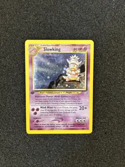 Pokemon 1st Edition Slowking 14/111 Neo Genesis Holo SWIRL 🤩 - Image 1