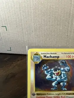 Pokemon Machamp 8/102 Base Set Holo Rare 1st Edition 1999 100 HP English - Image 2