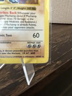 Pokemon Machamp 8/102 Base Set Holo Rare 1st Edition 1999 100 HP English - Image 4