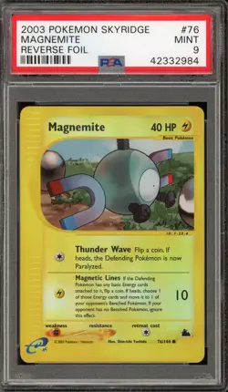 Pokemon Magnemite Skyridge Reverse Holo #76 PSA 9 Mint - Image 1