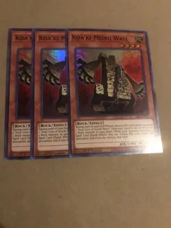 YUGIOH! 3X SESL-EN050 KOA'KI MEIRU WALL SUPER RARE 1st EDITION - Image 1