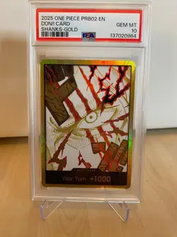 One Piece TCG Shanks Gold Don The Best PRB02 PSA 10 English GEM MINT - Image 1