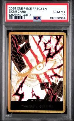 One Piece TCG Shanks Gold Don The Best PRB02 PSA 10 English GEM MINT - Image 3