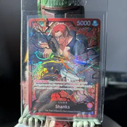Shanks OP09-001 ONE PIECE Tcg Card Game NM RED Leader - Image 1