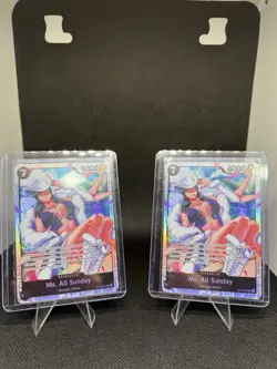 One Piece CCG OP01-031 Nami x2 OP01-048 Ms. All Sunday x2 Foil Card Lot English - Image 2