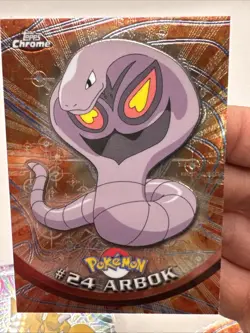 2000 TOPPS CHROME TV ANIMATION POKEMON SERIES 1 CARD #24 ARBOK - Image 1