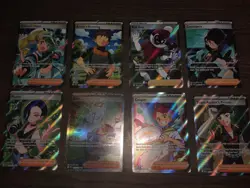 Lot Of 8 Full Illustration Pokemon Trainer Cards All Nm To Mint Varying Sets - Image 1