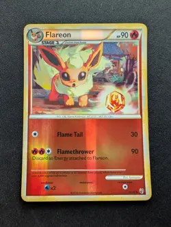 M/NM Pokemon Flareon Reverse Holo Card 26/90 Undaunted - Image 1