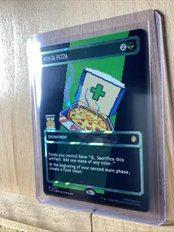 MTG: Teenage Mutant Ninja Turtles - Ninja Pizza Borderless Surge Foil NM R 0093 - Image 2