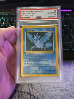 1999 Pokemon Fossil 1st Edition #2 Articuno Holo – PSA 10 GEM MT - Image 1