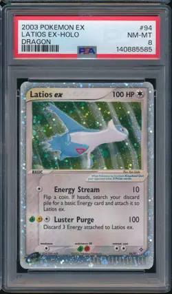2003 Pokemon EX 94 Latios EX-Holo Dragon PSA 8 NM-MT 140885585 - Image 1