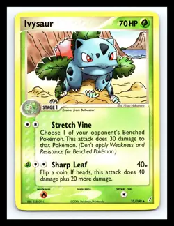 💥 IVYSAUR # 35/100 Crystal Guardians Non Holo Vintage Pokemon TCG 2006 - Image 1