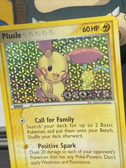 Pokemon TCG Plusle 44/107 Deoxys Reverse Holo Stamped Vintage 2005 - Image 1