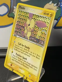 Pokemon TCG Plusle 44/107 Deoxys Reverse Holo Stamped Vintage 2005 - Image 4