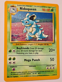 Pokemon Nidoqueen Holofoil Jungle 7/64 Error MP/LP Missing Set Stamp - Image 3